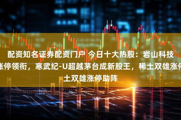 配资知名证券配资门户 今日十大热股：岩山科技连续涨停领衔，寒武纪-U超越茅台成新股王，稀土双雄涨停助阵